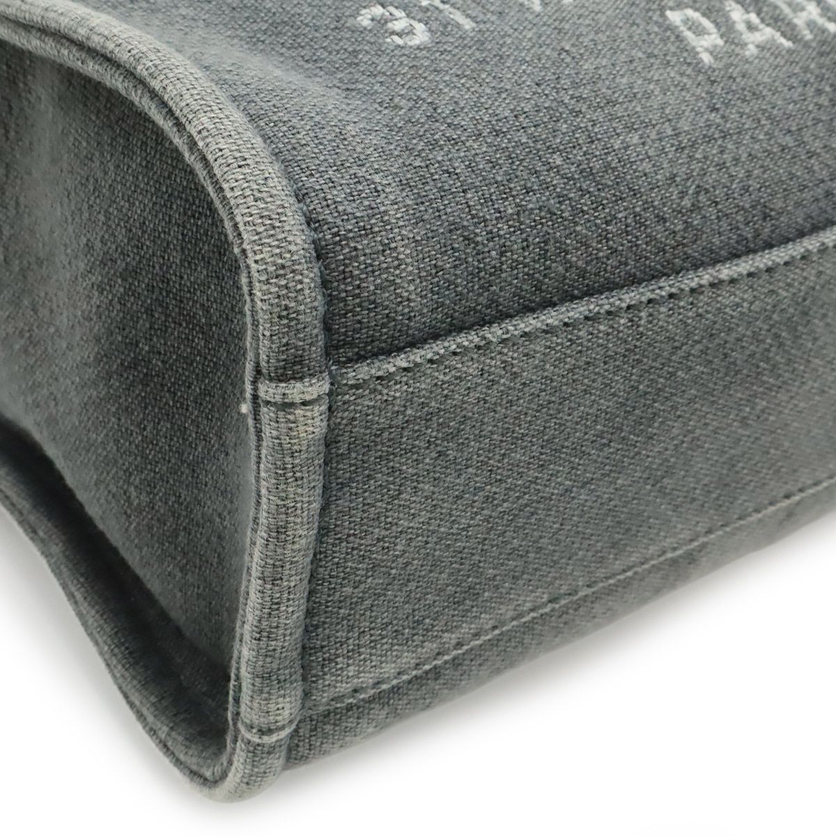 Chanel Deauville Canvas Leather Tote Bag