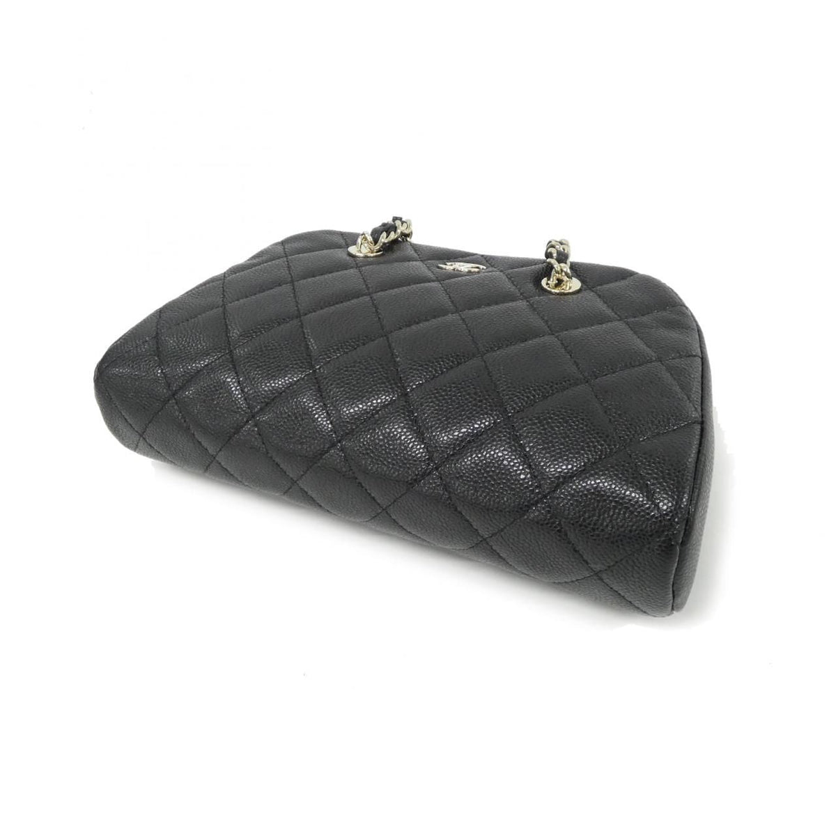 Chanel Caviar Skin Chain Clutch