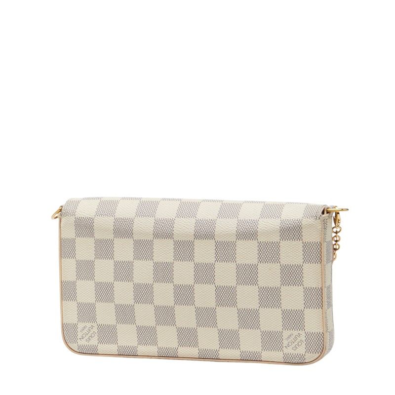 Louis Vuitton Pochette Felicie Damier Azur Chain Shoulder Bag