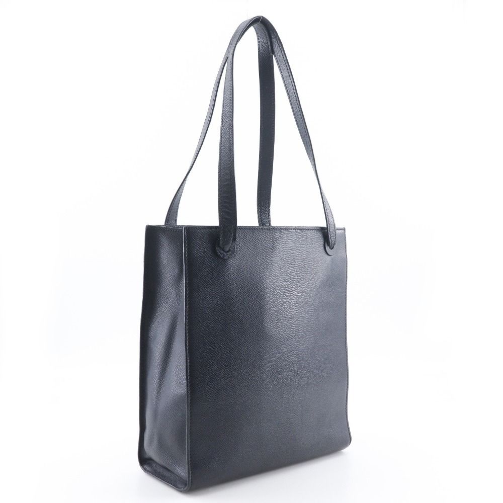 Chanel Logo Textured Leather Tote Bag