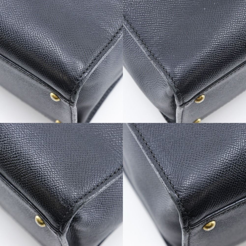 Chanel Logo Textured Leather Tote Bag