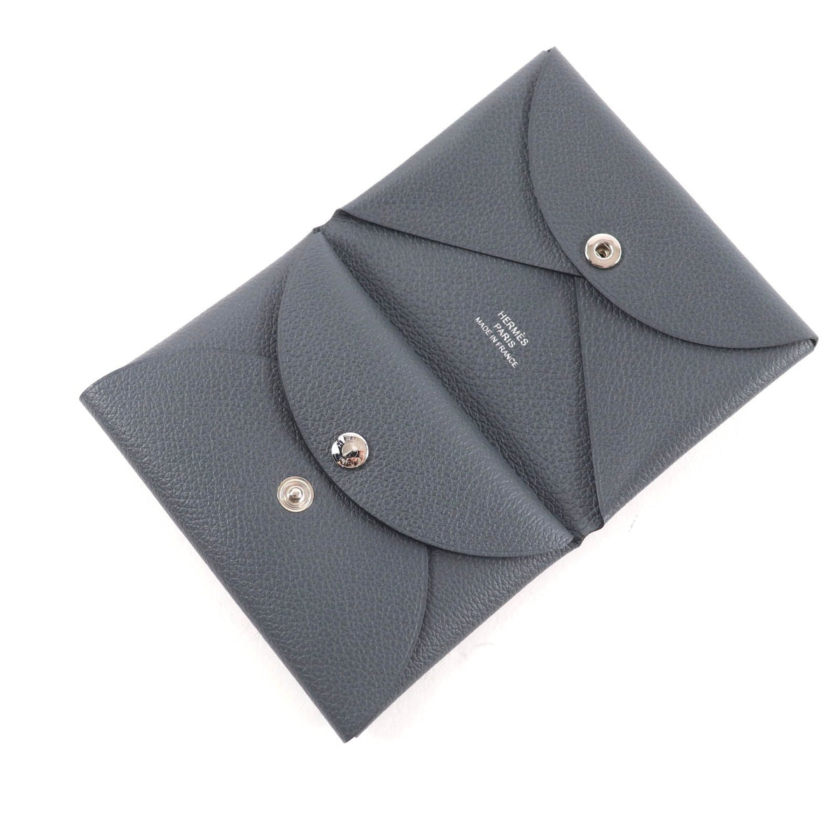 Hermes Calvi Duo Evercolor Leather Coin Case