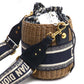 Dior Oblique Wicker Raffia Bucket Bag
