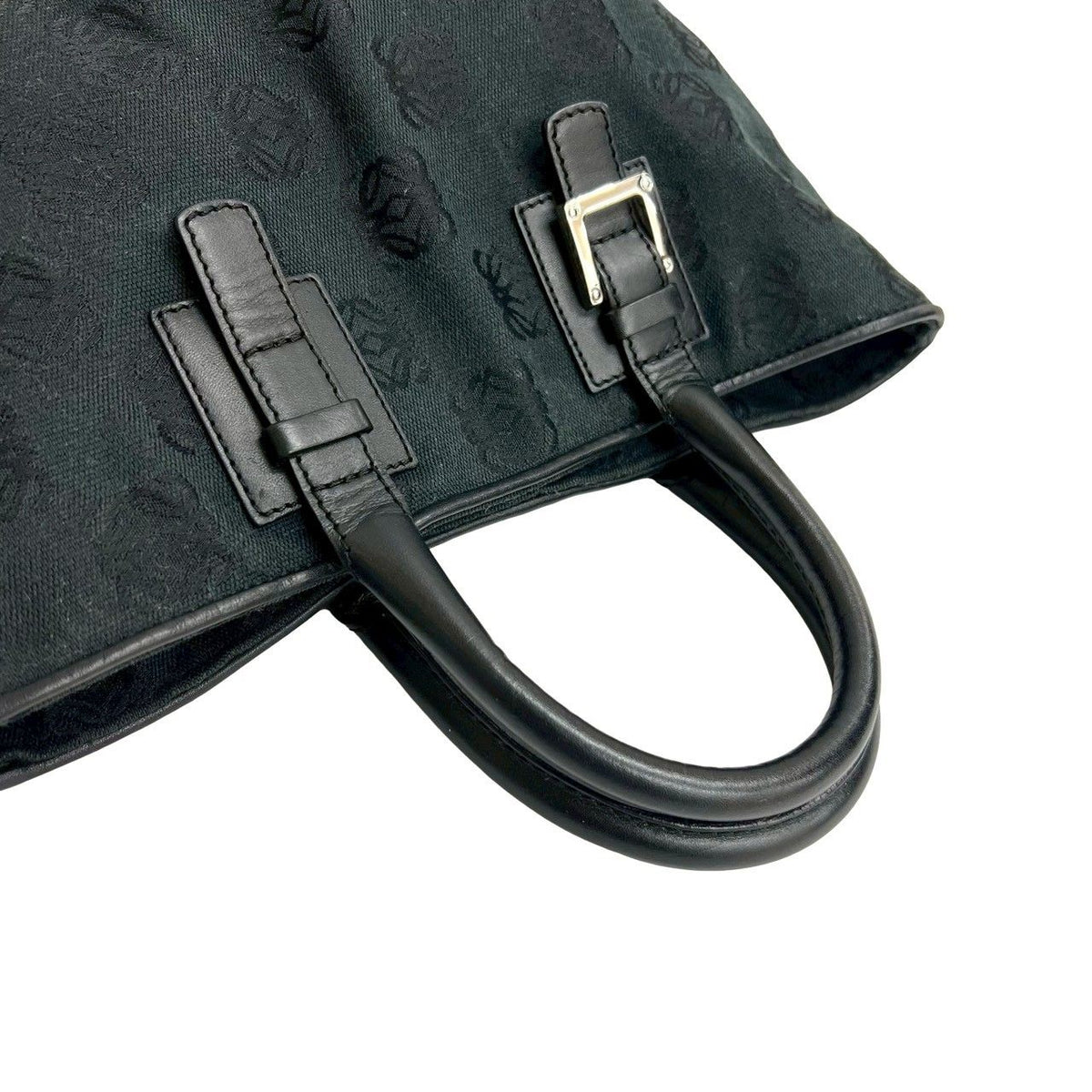 Loewe Anagram Canvas Leather Handbag