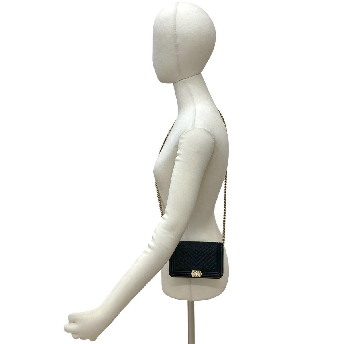 CHANEL Boy Chanel Caviar Skin Shoulder Bag