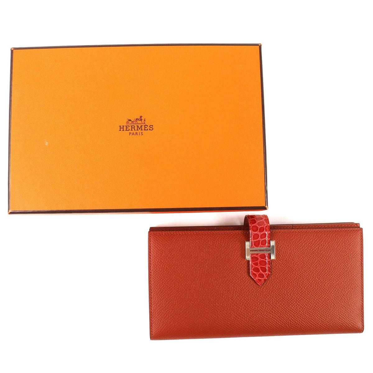 Herm�s Bearn Souffl Epsom Leather Wallet