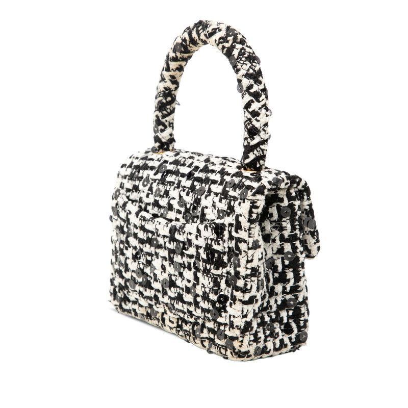 Chanel Coco Mark Tweed Spangle Handbag