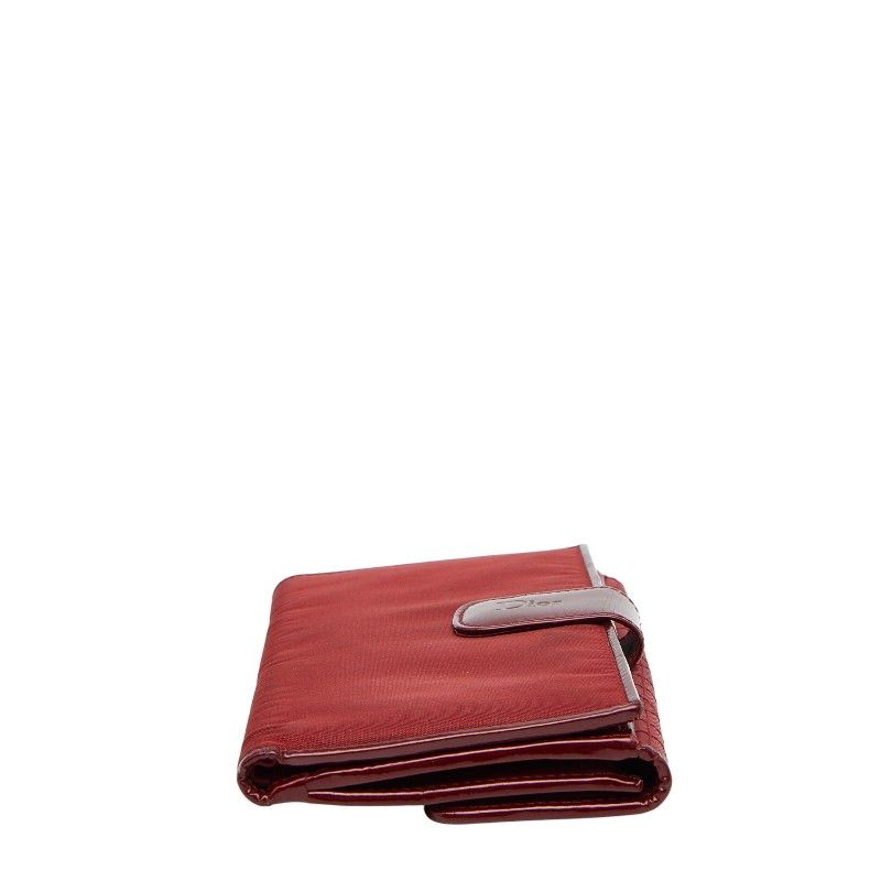 Dior Cannage Stitch Nylon Leather Long Wallet