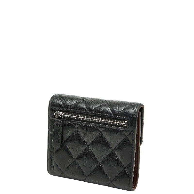 Chanel Coco Mark Matelasse Lambskin Trifold Wallet