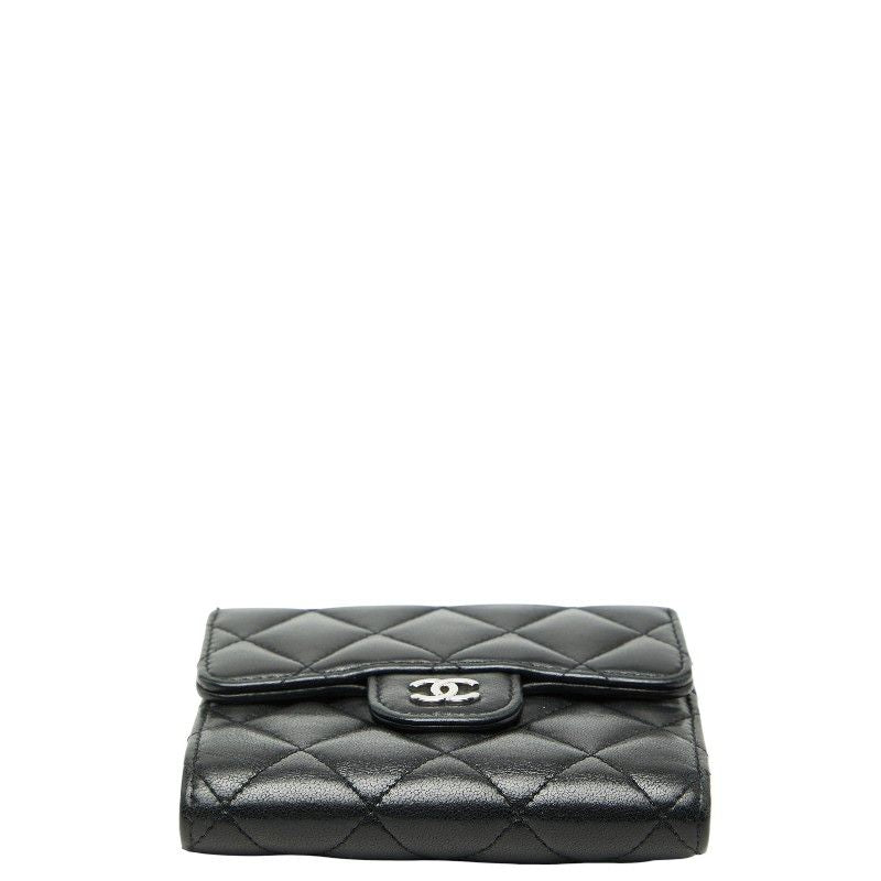 Chanel Coco Mark Matelasse Lambskin Trifold Wallet