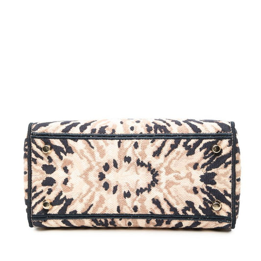 Dior Lady Dior Tie-Dye Embroidery Canvas 2way Bag