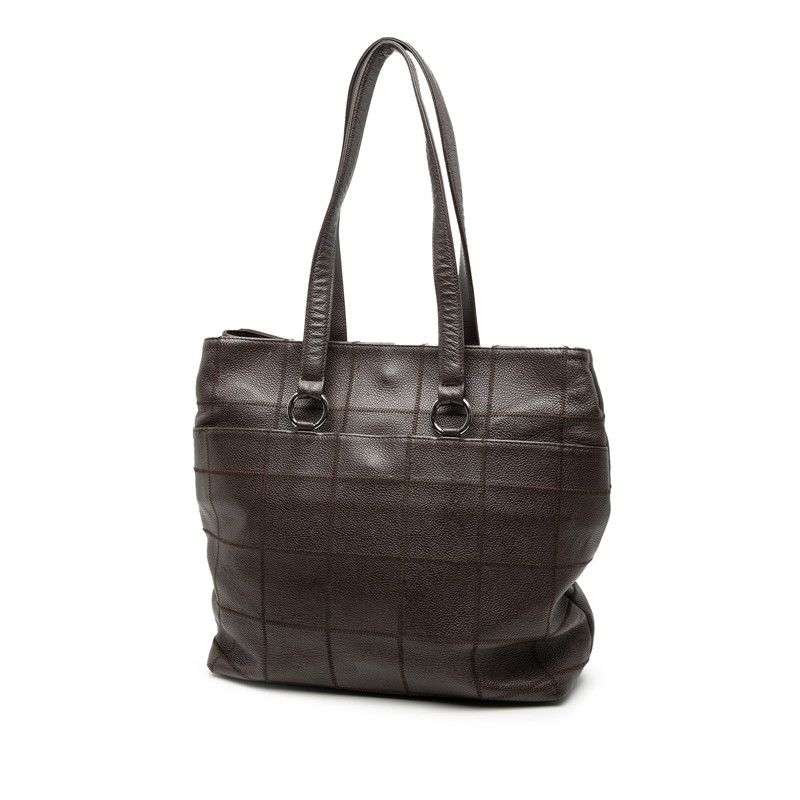 Chanel Choco Bar Caviar Skin 2way Tote Bag