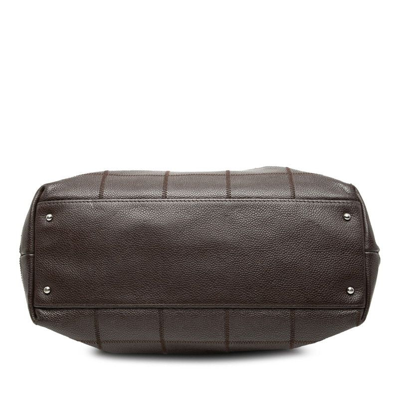 Chanel Choco Bar Caviar Skin 2way Tote Bag