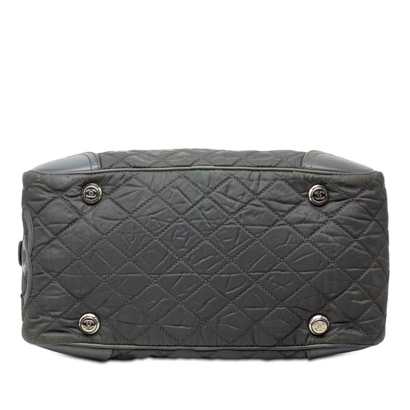 Chanel Paris New York Line Nylon Leather Boston Bag