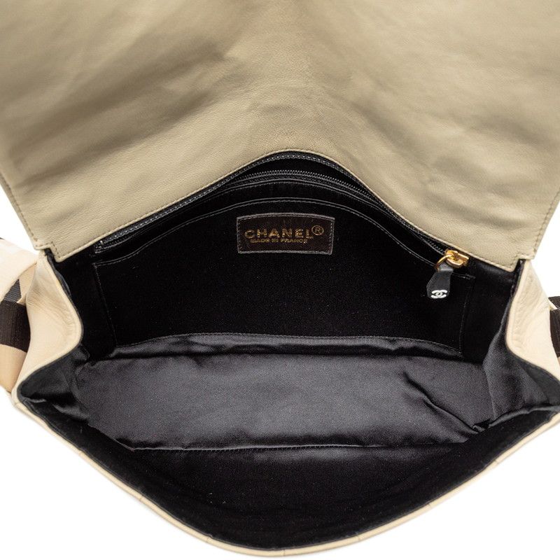 Chanel Choco Bar Leather Shoulder Bag