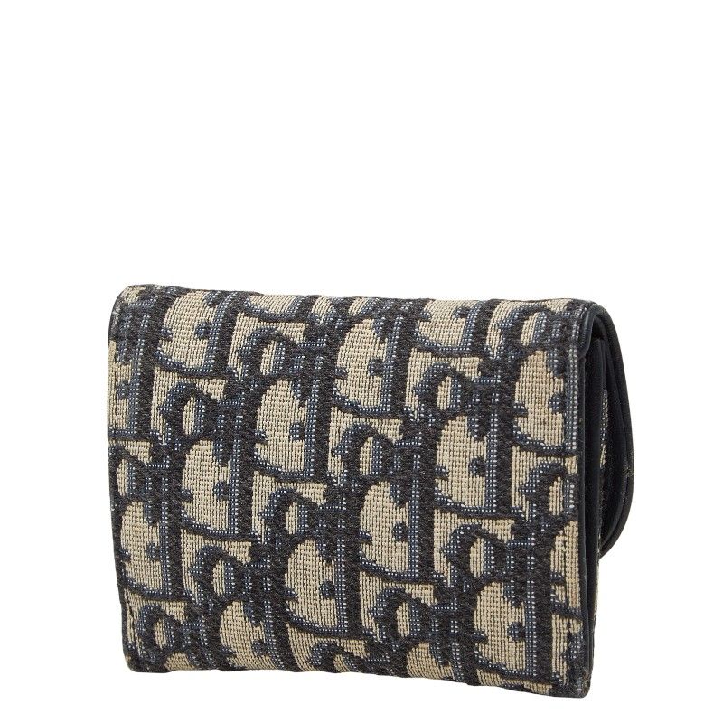 Dior Oblique Jacquard Canvas Leather Coin Case