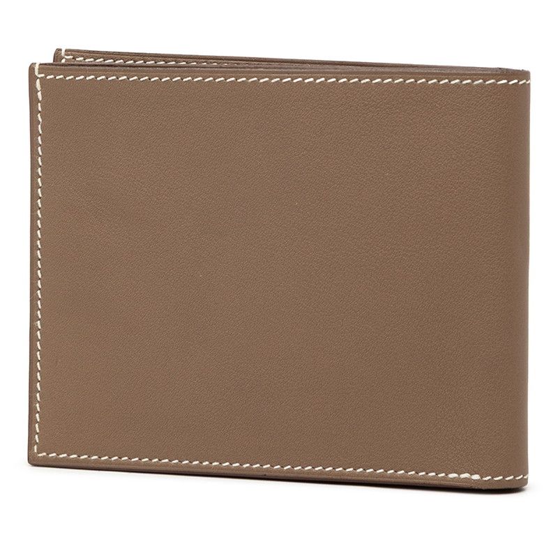 Herm�s Citizen Twill Swift Leather Bifold Wallet