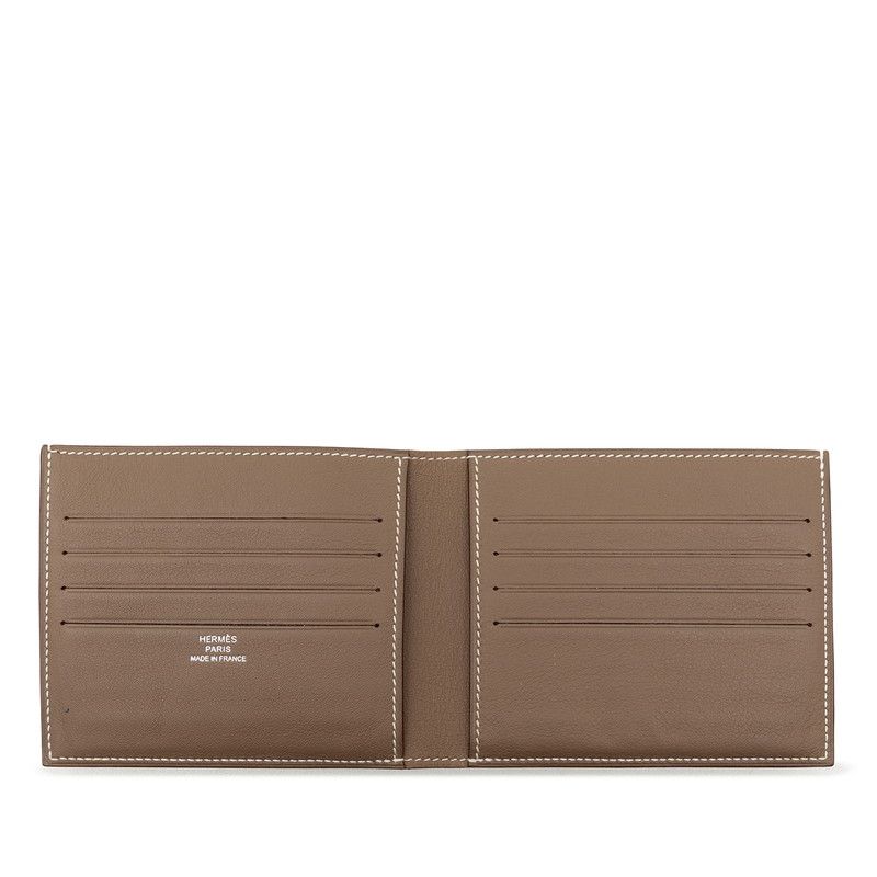 Herm�s Citizen Twill Swift Leather Bifold Wallet
