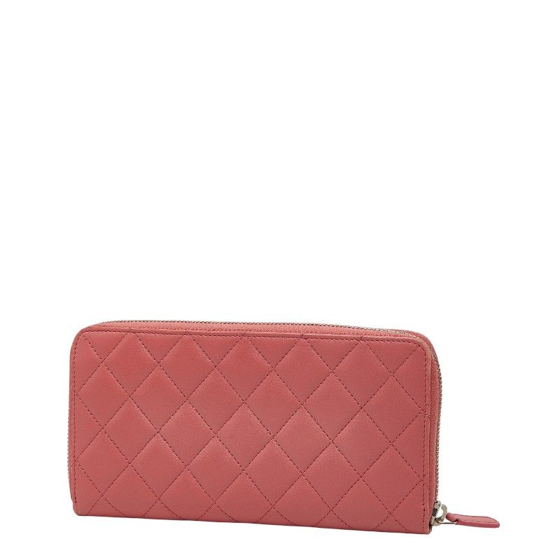 CHANEL Coco Mark Matelasse Lambskin Long Wallet