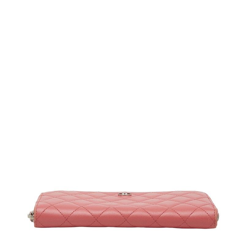 CHANEL Coco Mark Matelasse Lambskin Long Wallet