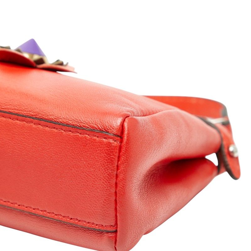 Fendi Micro Peekaboo Flower Motif Leather 2way Bag