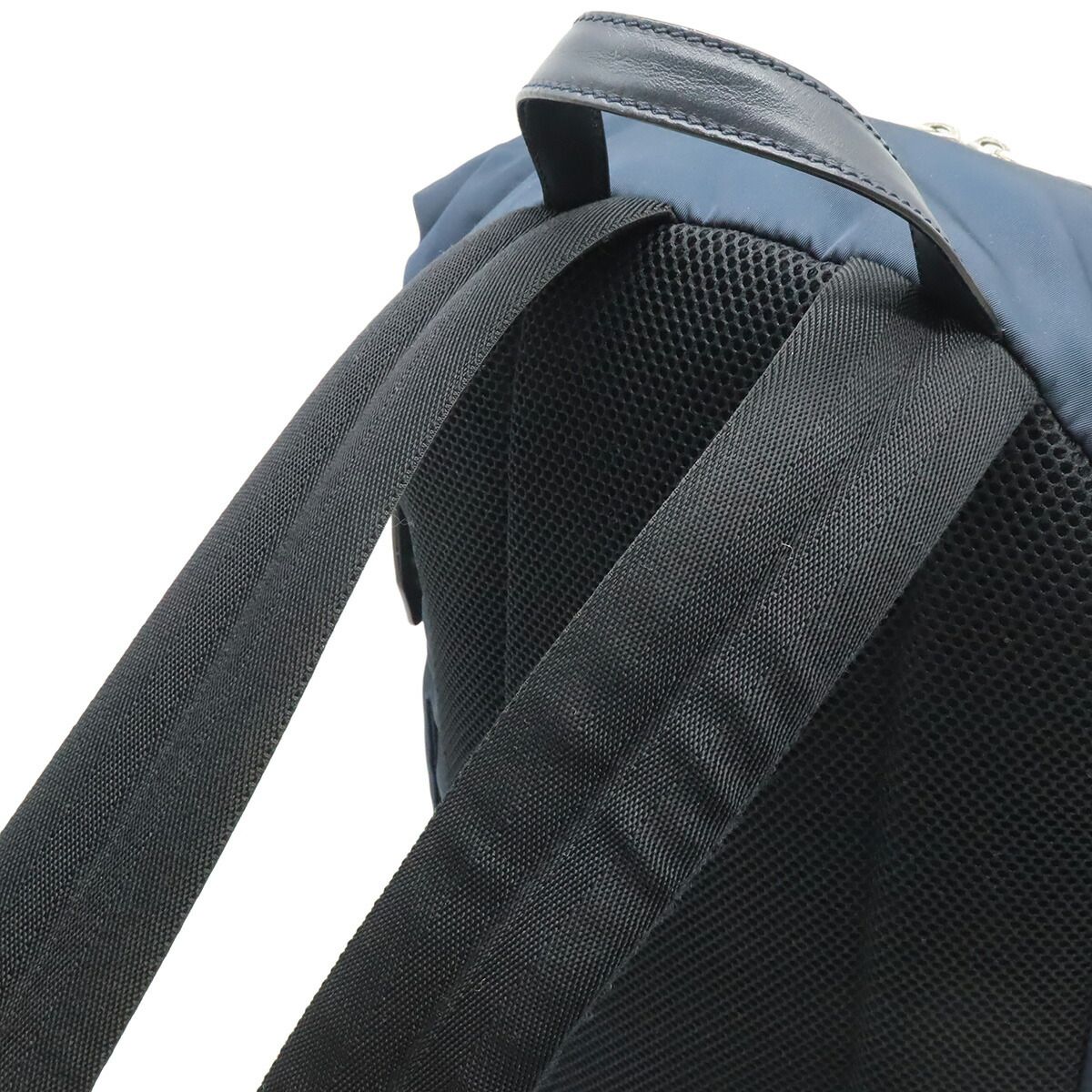Fendi Logo Nylon Leather Backpack