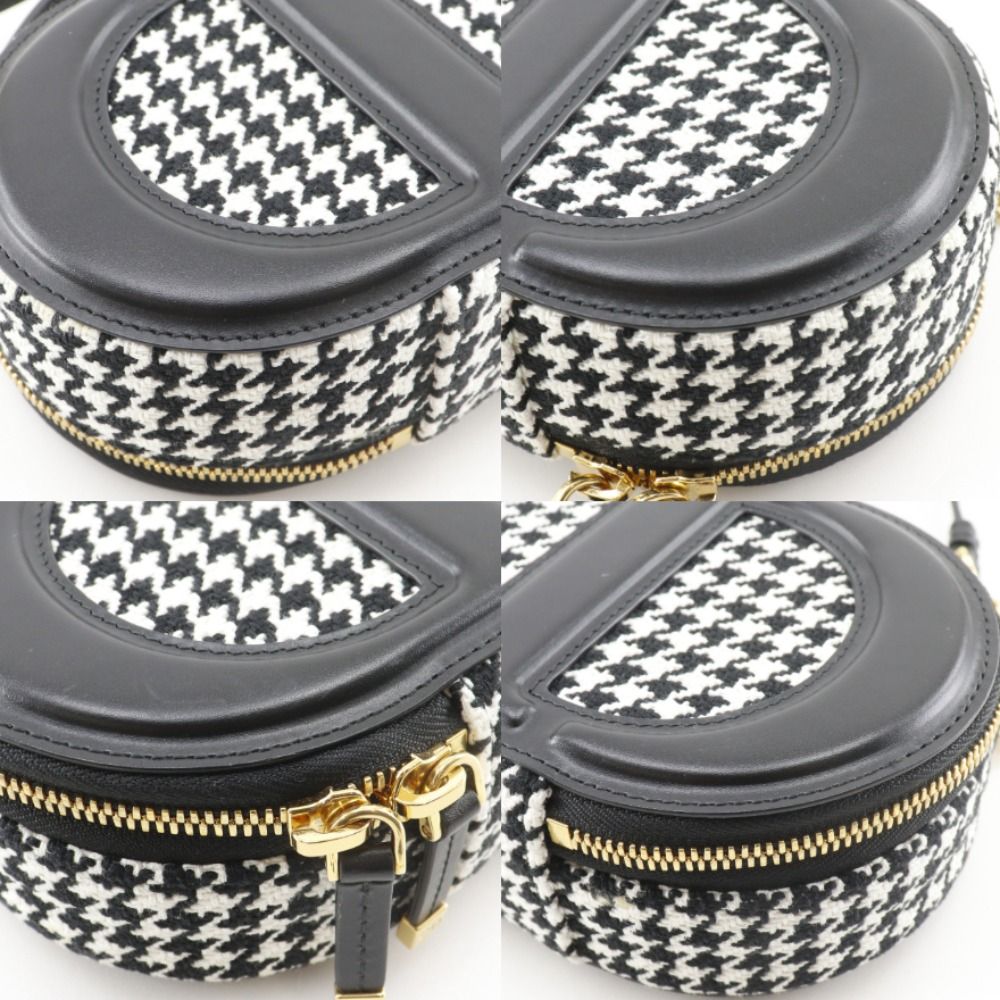 Christian Dior CD Signature Houndstooth Canvas 2way Shoulder Bag