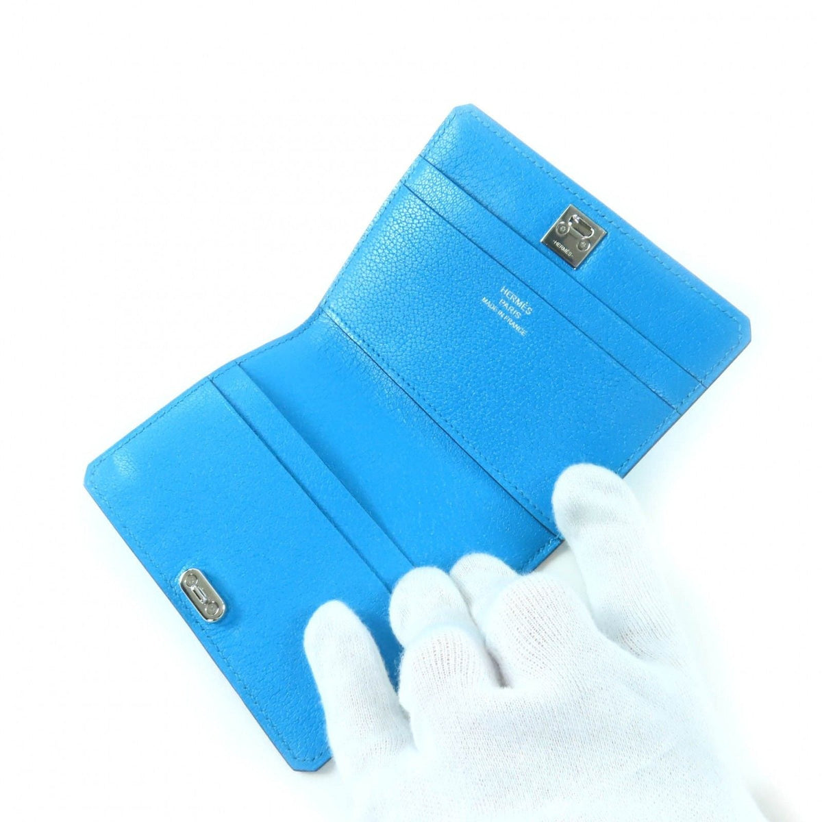 Herm�s Medall Leather Card Case