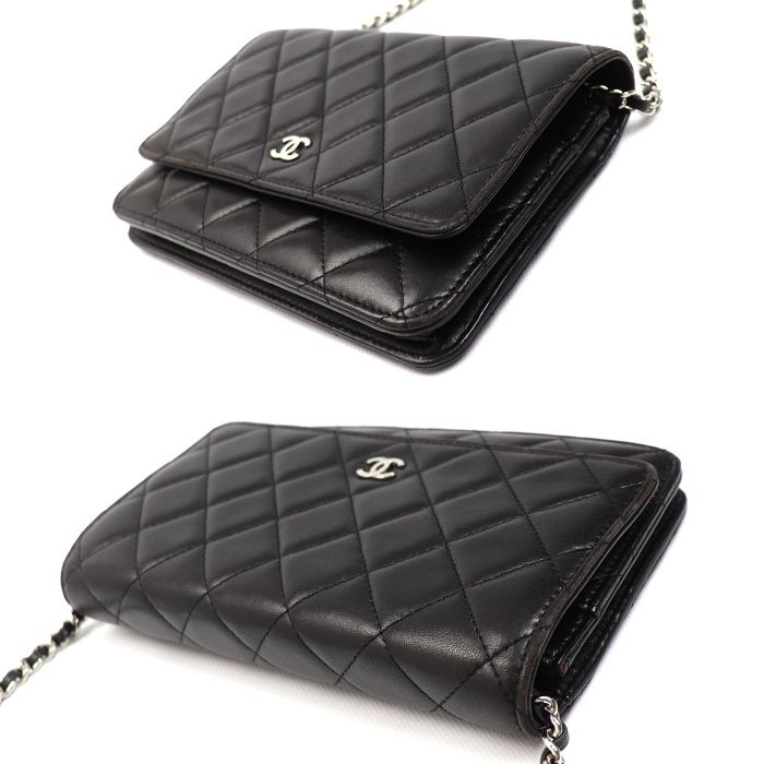 CHANEL Chain Wallet Lambskin Shoulder Bag