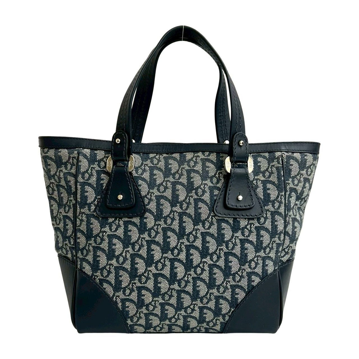 Christian Dior Trotter Canvas Leather Handbag