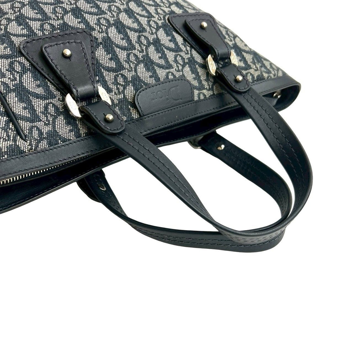 Christian Dior Trotter Canvas Leather Handbag