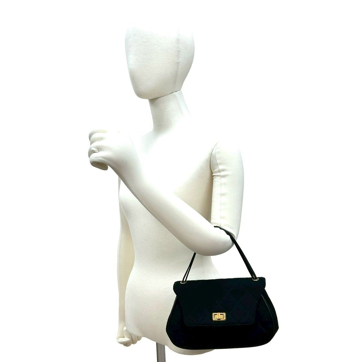 Chanel Cotton Leather Handbag