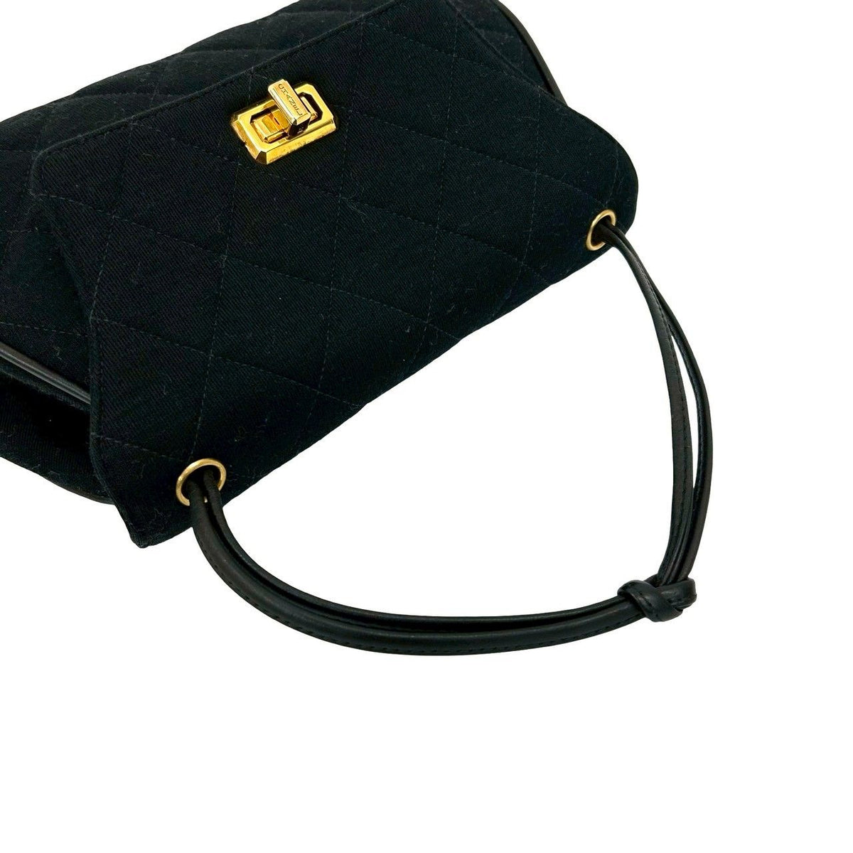 Chanel Cotton Leather Handbag