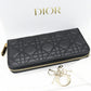 Dior Lady Dior Voyageur Lambskin Long Wallet