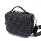 Fendi Mini Travel Zucca Canvas Leather Shoulder Bag
