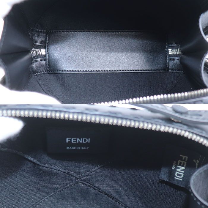 Fendi Mini Travel Zucca Canvas Leather Shoulder Bag