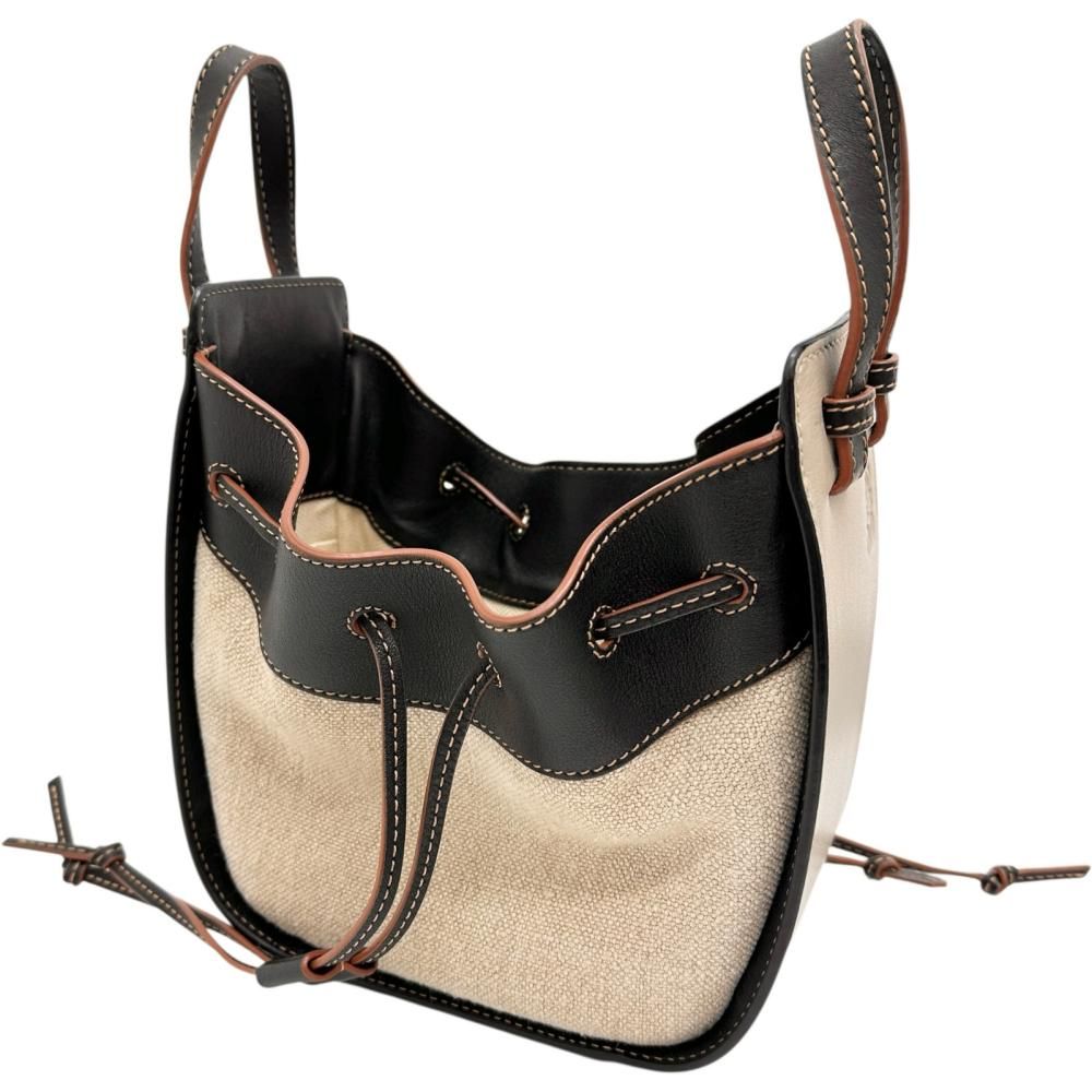 Loewe Hammock Drawstring Leather Canvas 2way Bag