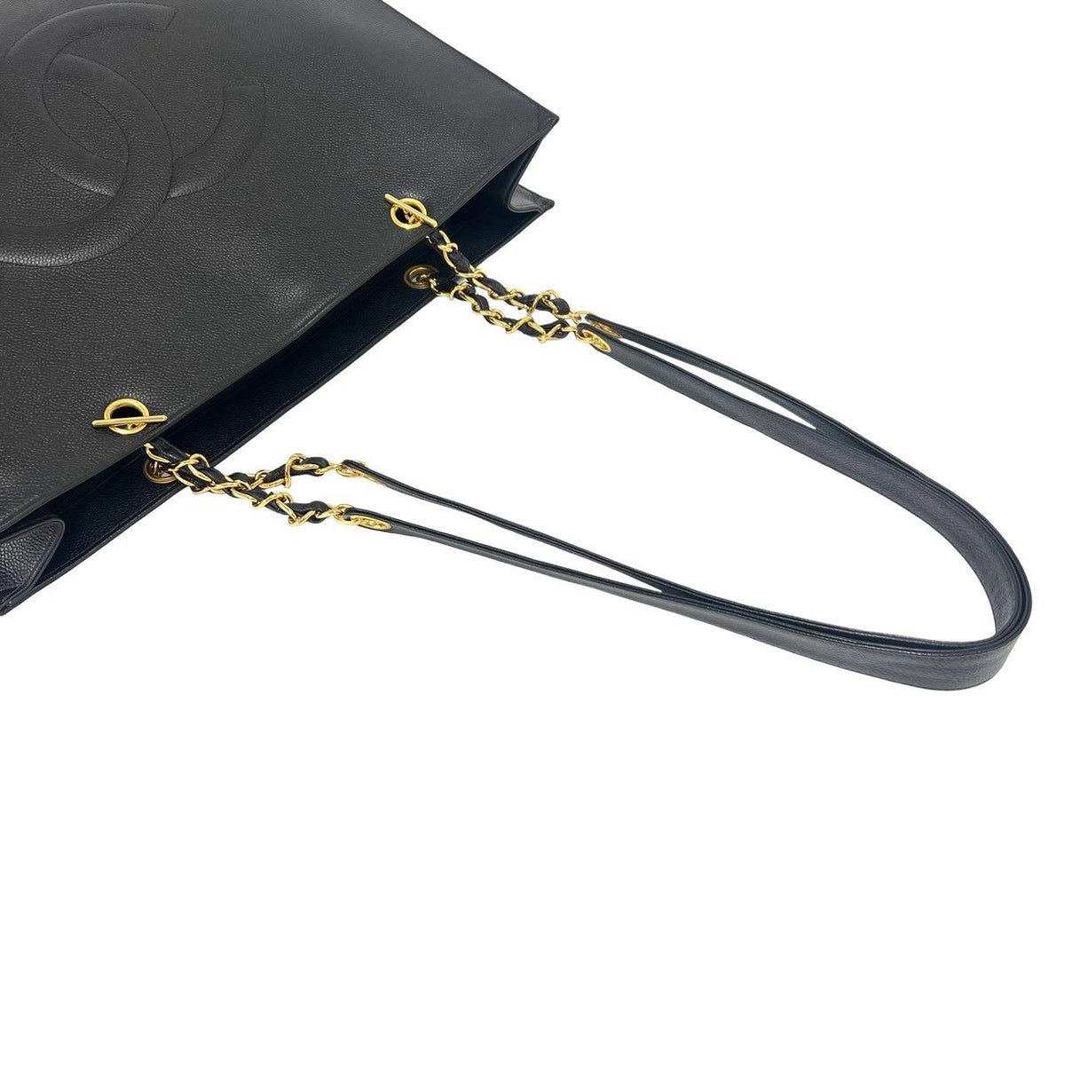 Chanel Coco Mark Caviar Leather Tote Bag