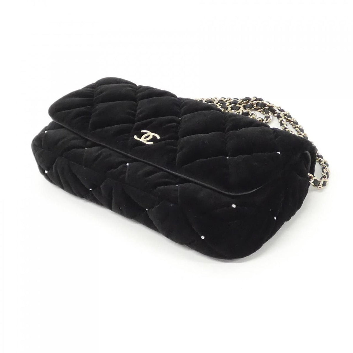 Chanel Velvet Chain Clutch