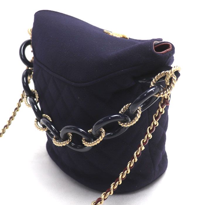 CHANEL Paris Hamburg Wool Lambskin Shoulder Bag
