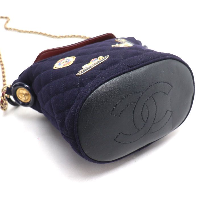 CHANEL Paris Hamburg Wool Lambskin Shoulder Bag