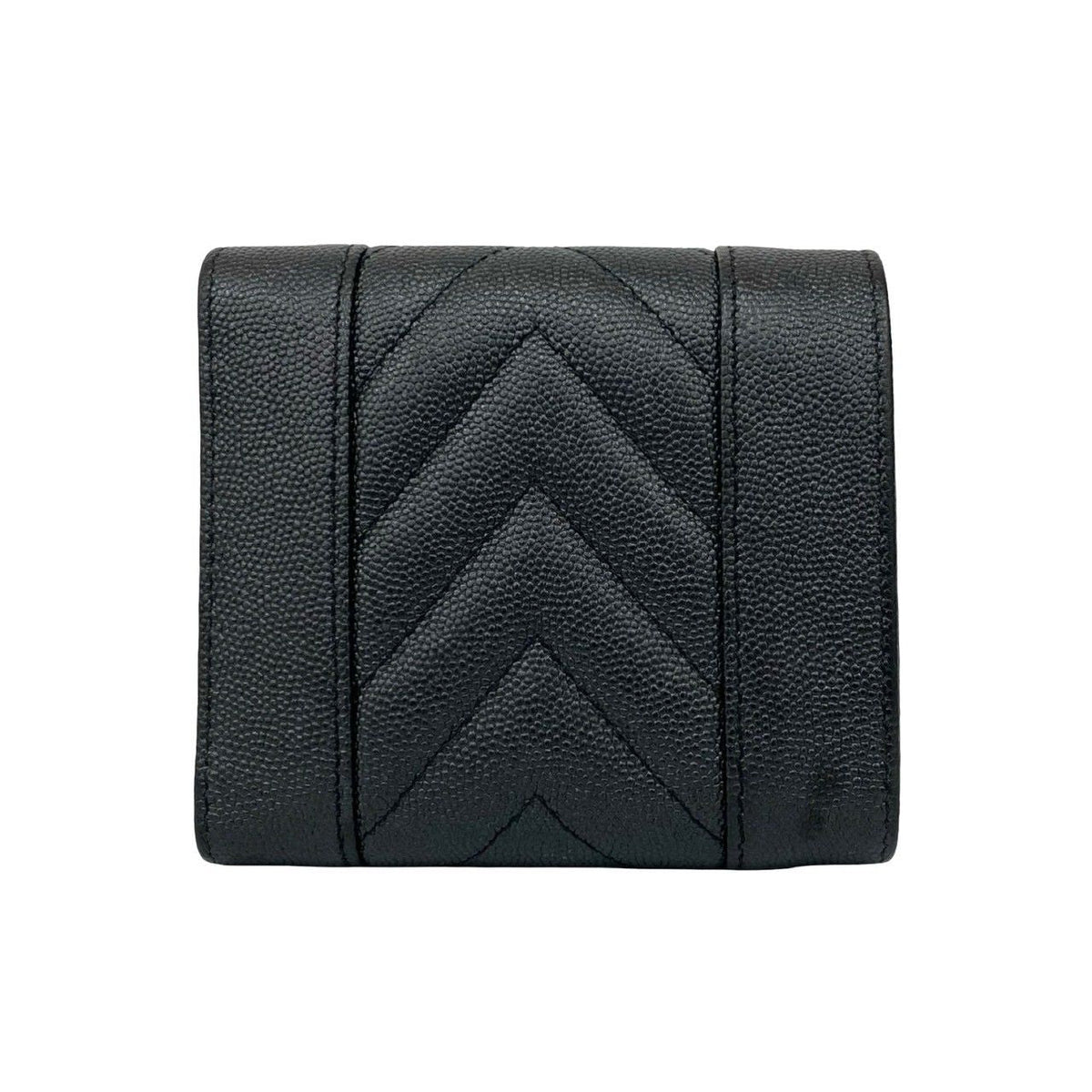 Chanel Mademoiselle Caviar Leather Tri Fold Wallet