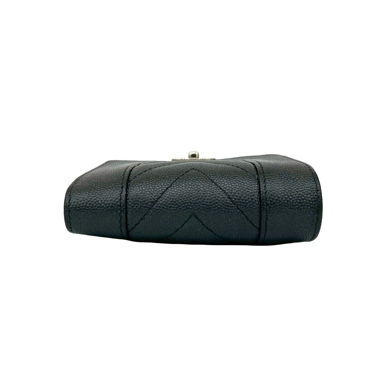 Chanel Mademoiselle Caviar Leather Tri Fold Wallet