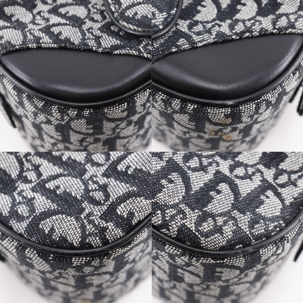 Christian Dior Double Saddle Bag Trotter Canvas Handbag
