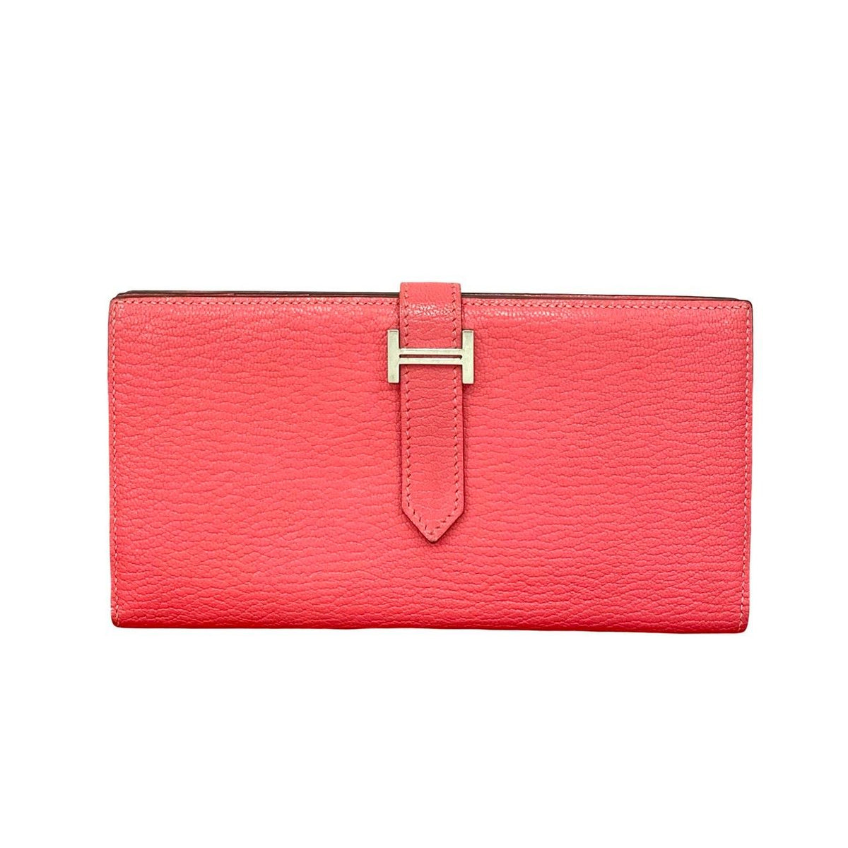 Herm s B arn Soufflet Chevre Long Wallet