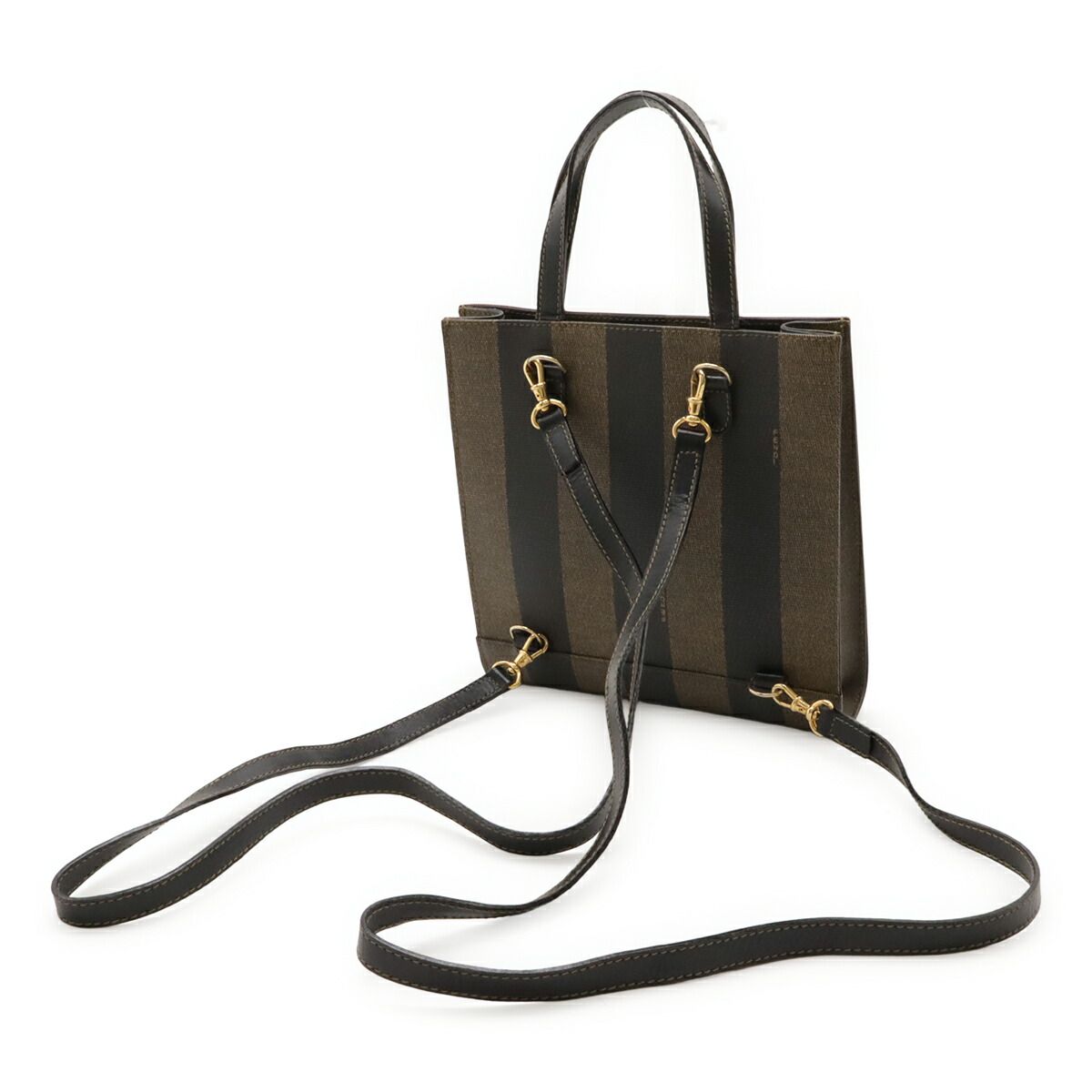 Fendi Pequin PVC Leather 2way Bag