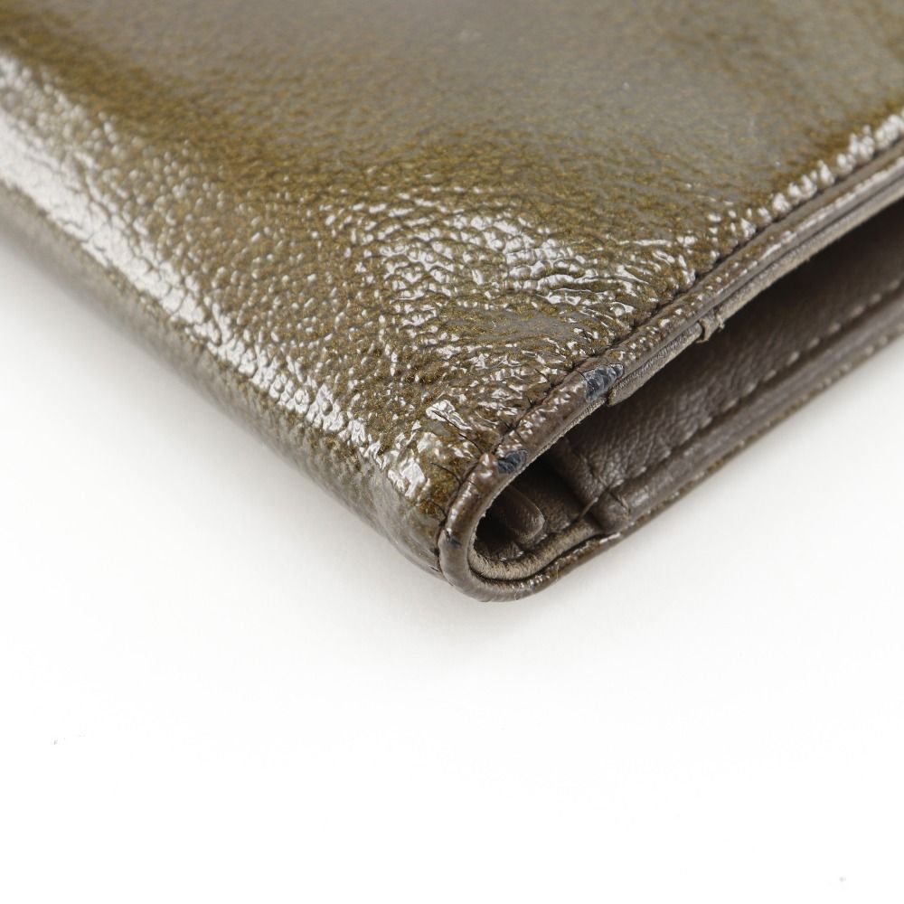 Chanel Coco Mark Patent Leather Long Wallet