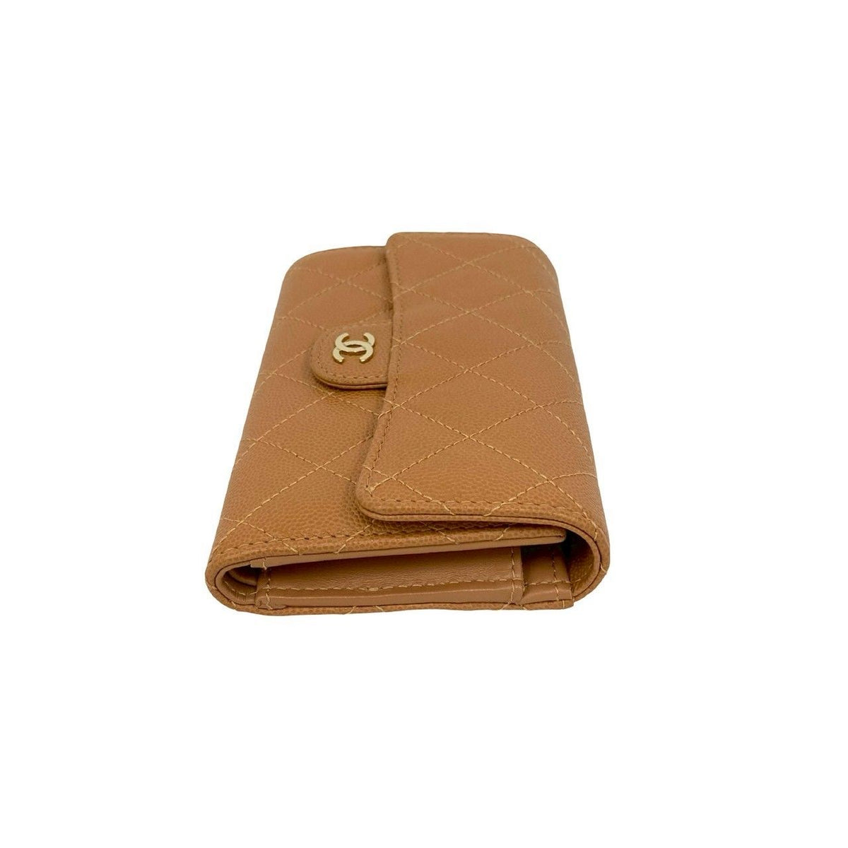 Chanel Caviar Skin Tri Fold Wallet