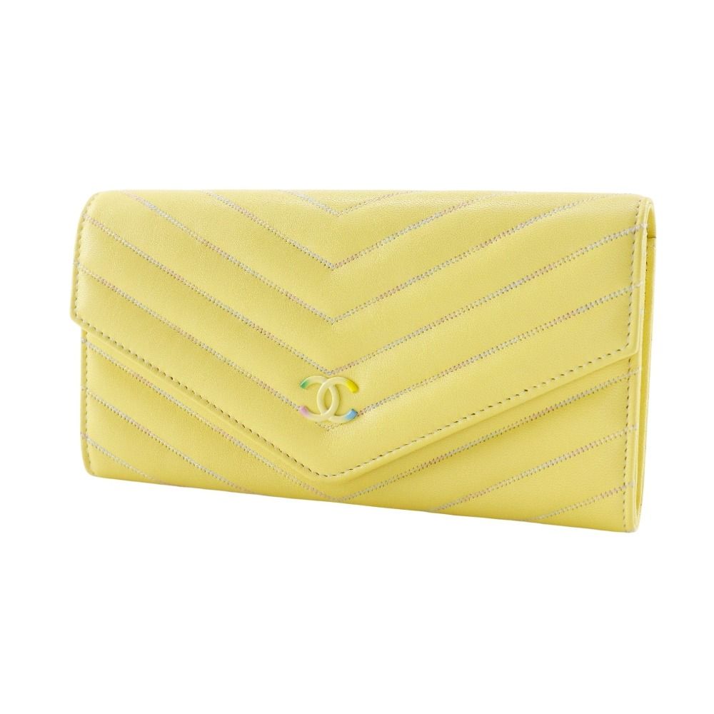 Chanel V Stitch Lambskin Long Wallet
