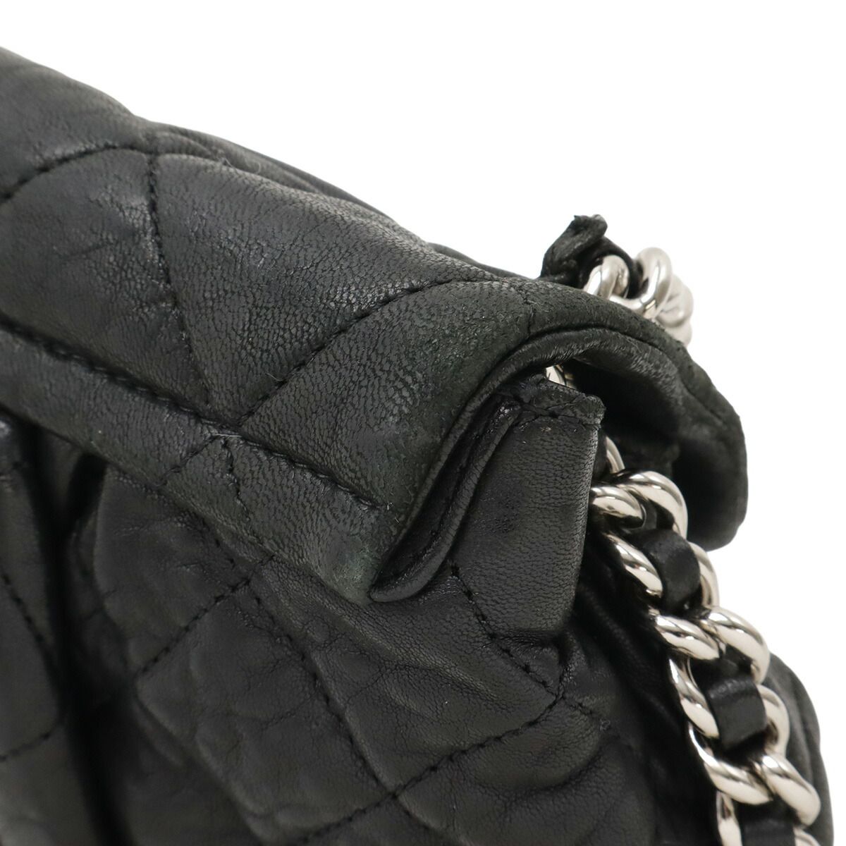Chanel Matelass  Chain Around Lambskin Shoulder Bag